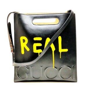 Gucci Shoulder Bag Black Leather 553-083025